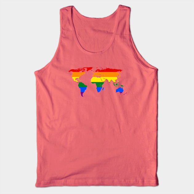 Rainbow World Tank Top by Kayelle Allen